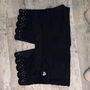 Bling eilet scalloped edge petal pushers 2x